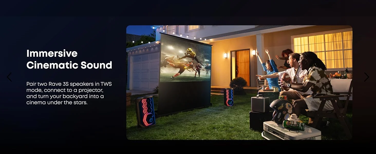 Anker Soundcore Rave 3S AI Party Speaker with 2 Wireless Microphones, 200W, Bluetooth, Black - Thumbnail 20