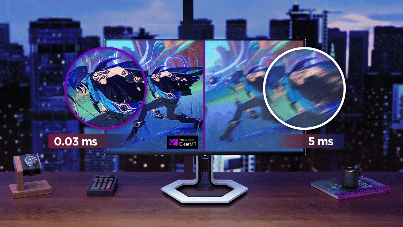 شاشة ألعاب Lenovo Legion Pro 27Q-10 مقاس 26.5 إنش QD-OLED بدقة QHD ومعدل 280 هرتز وزمن استجابة 0.03 مللي ثانية، أبيض - Thumbnail 11