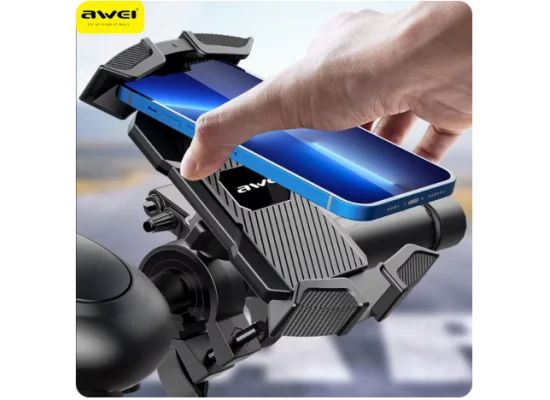 حامل هاتف Awei X47 للدراجة الهوائية والنارية لهواتف 4.7–6.8 إنش - Image 8