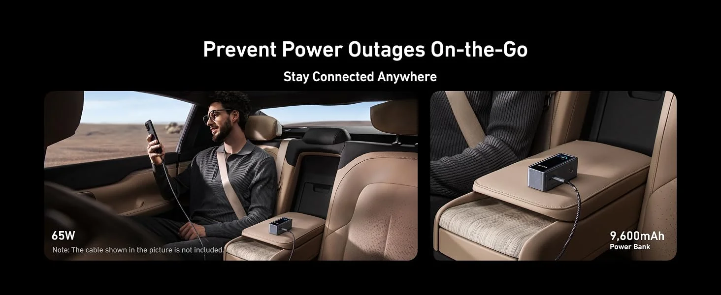 بطارية محمولة Anker Prime بسعة 9,600mAh وقدرة 65W مع قابس AC مدمج - Thumbnail 16