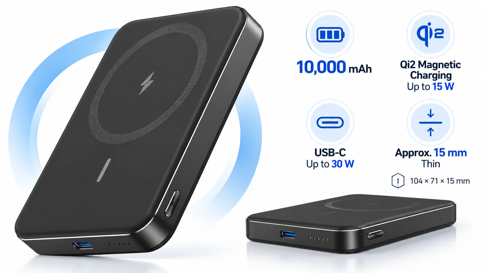 باور بنك Anker Nano (MagGo, Plus) 10000mAh 30W Qi2 أسود - Image 14