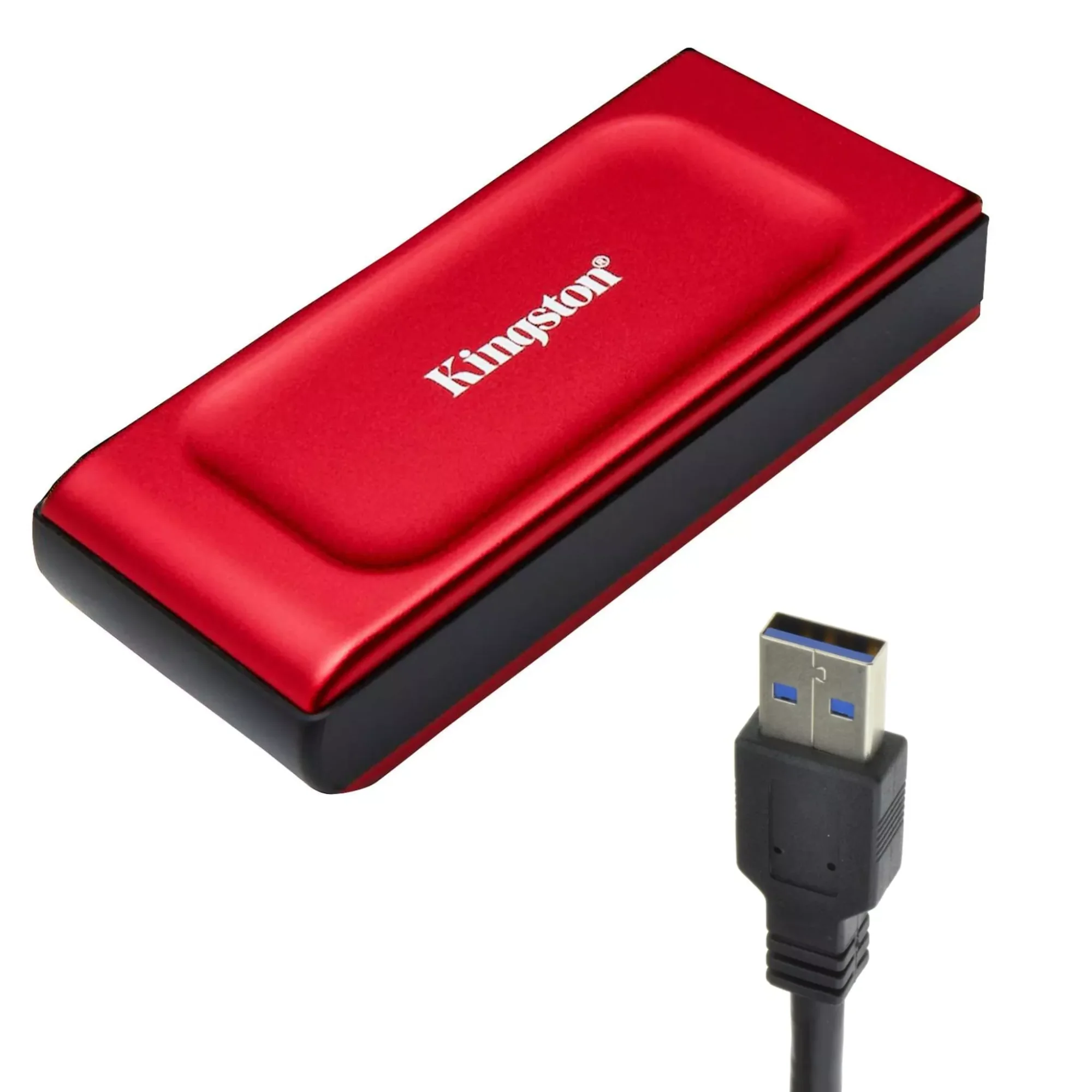 قرص SSD خارجي Kingston XS1000R سعة 2TB أحمر USB-A – SXS1000R/2000G