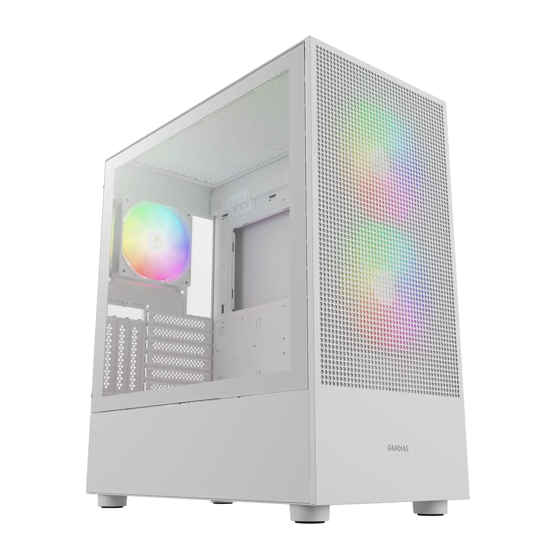 GAMDIAS TALOS M3 MESH ARGB Mid-Tower Gaming Case White - Thumbnail 4