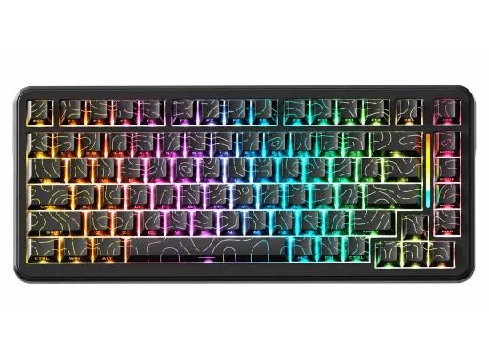 كيبورد ألعاب مغناطيسي ثلاثي الاتصال ATTACK SHARK Black Contours X82 PRO HE