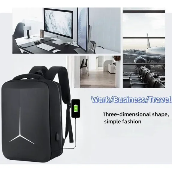 Okade S2252 Hard Shell Business Travel Backpack with USB Port - Image 4