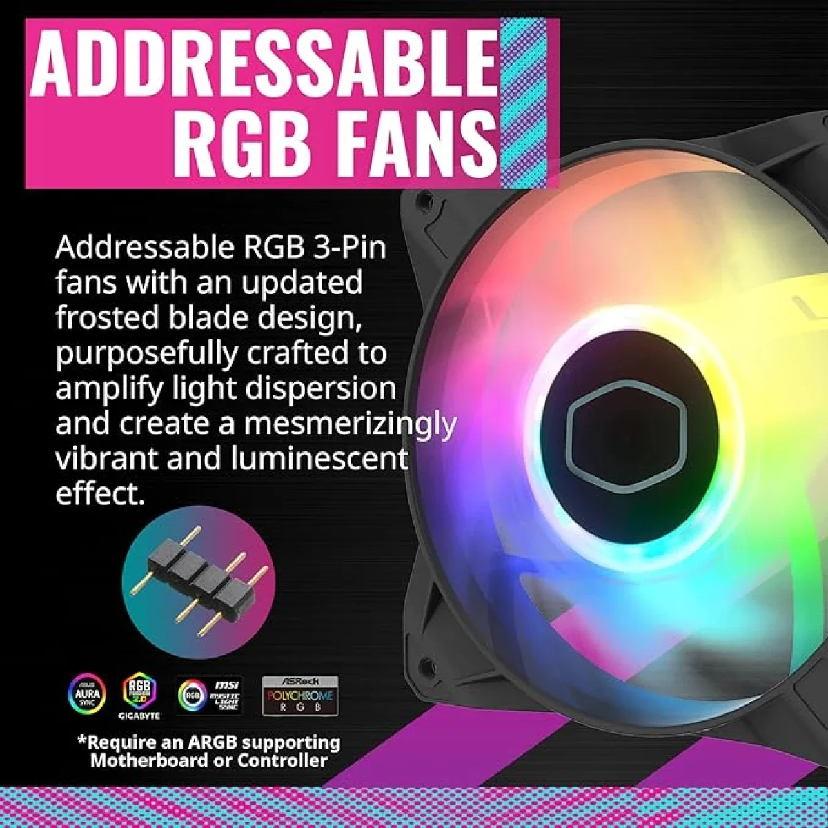 هيكل ألعاب Cooler Master MasterBox TD500 Mesh أبيض ميد تاور بإضاءة ARGB - Thumbnail 4