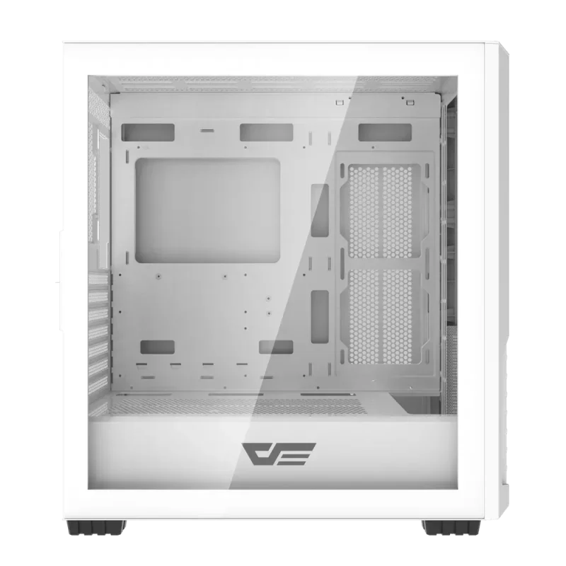 كيس كمبيوتر DarkFlash DF2100 ميد تاور ATX أبيض مع 4 مراوح ARGB مركبة مسبقاً - Thumbnail 5
