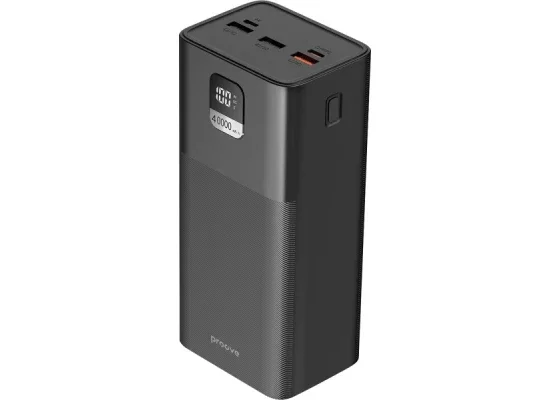 باور بانك Proove Giant Lite بسعة 40000mAh و3 منافذ USB وType-C وMicro USB وقدرة 22.5 واط - أسود - Thumbnail 5