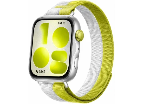 HUAWEI WATCH FIT 5 Smartwatch, 1.82-Inch AMOLED, Green-Grey Nylon Strap, Silver - Thumbnail 16