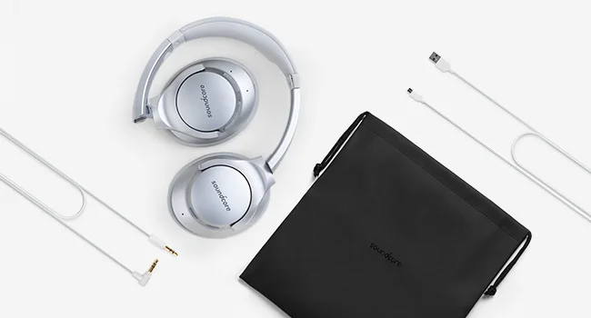 Anker Soundcore Life Q20 Hybrid ANC Wireless Over-Ear Headphones, Silver - Thumbnail 19