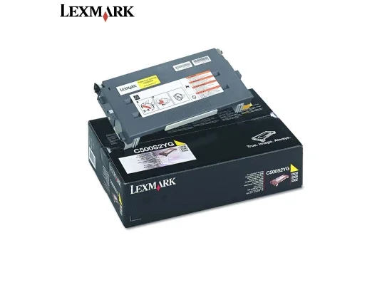 خرطوشة تونر Lexmark C500S2Y أصلية صفراء - Thumbnail 2