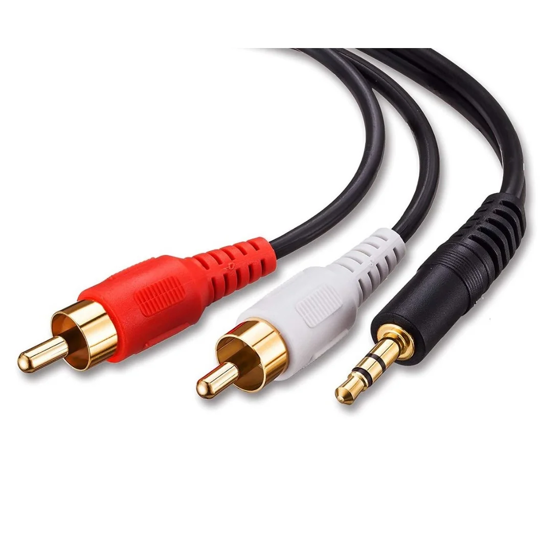 كيبل صوت HAING HI-0150-ARC ستيريو من 3.5 مم ذكر إلى 2 RCA AV ذكر، 1.5 متر - Thumbnail 2