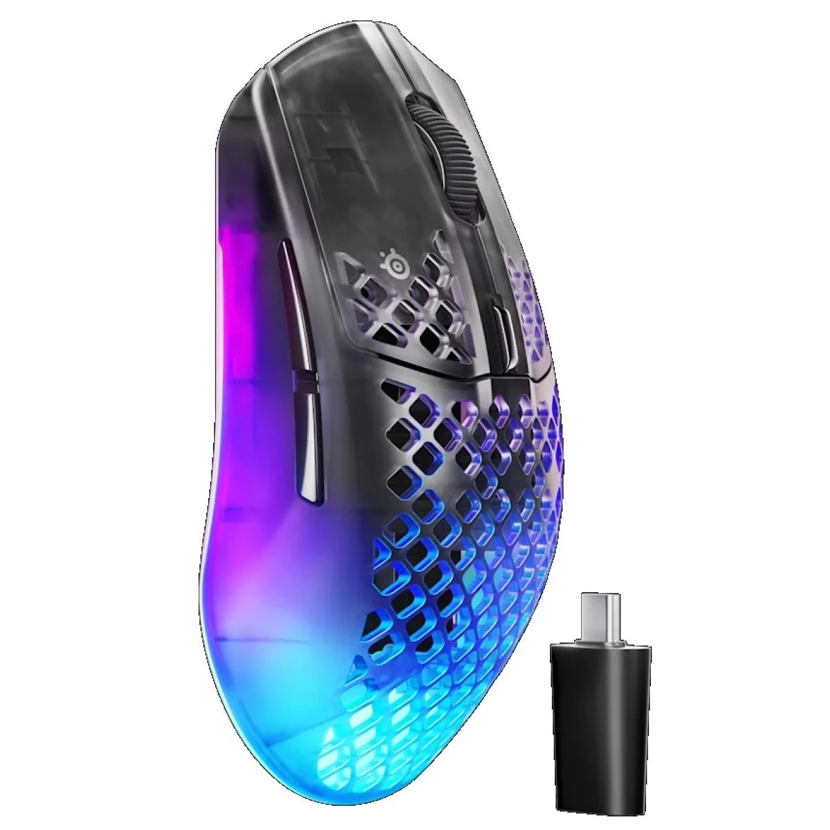 ماوس ألعاب SteelSeries Aerox 3 Wireless Gen 2 بدقة 26K DPI ومعدل 4K Polling لون Shadow - Thumbnail 2