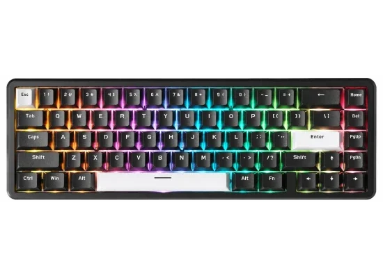 لوحة مفاتيح ألعاب ATTACK SHARK X65 HE مغناطيسية سلكية 65% سوداء
