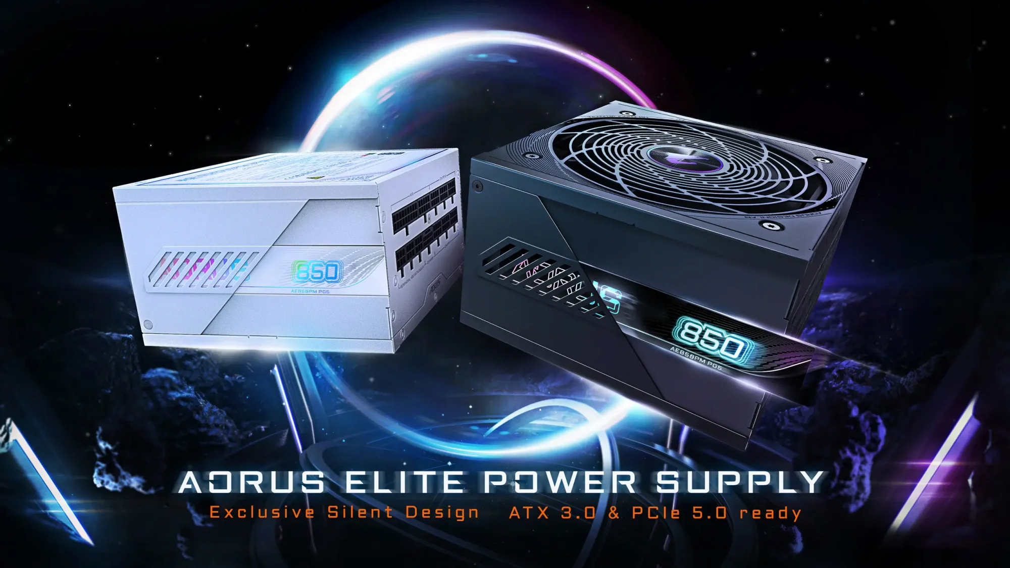 GIGABYTE AORUS ELITE P850W 850W 80 PLUS Platinum Full Modular ATX Power Supply PCIe 5.0 ICE - Image 4