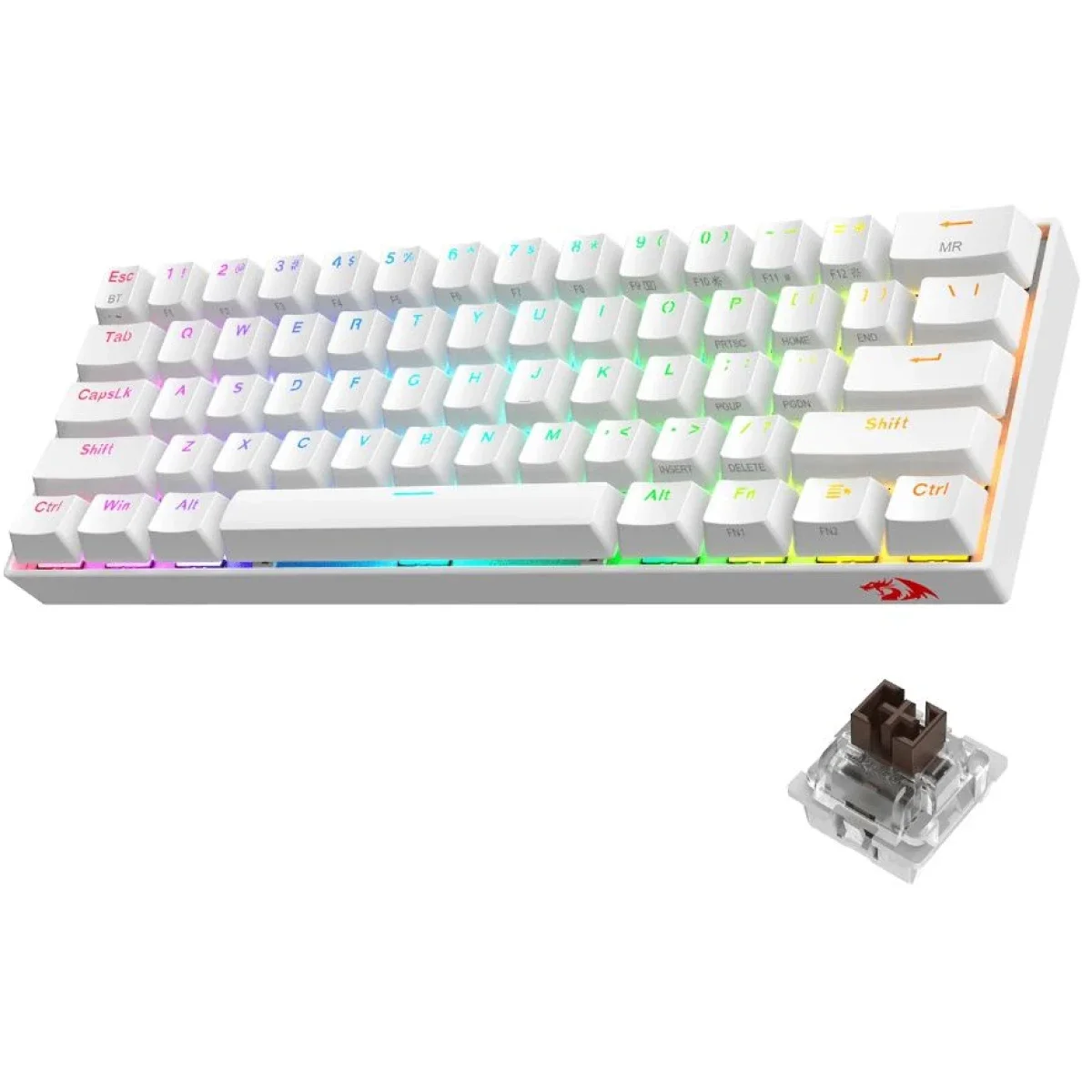 Redragon S129W White Gaming 3-in-1 Combo – K630 Red Switch Keyboard, H350 Pandora 2 Headset & M607 Griffin Mouse - Thumbnail 6