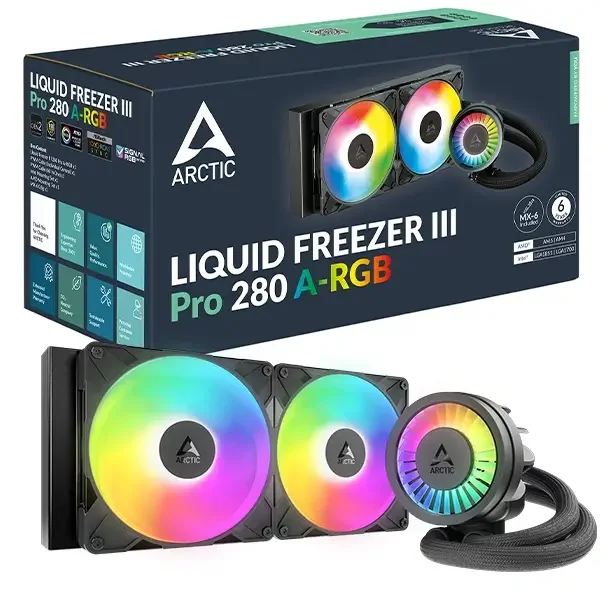 ARCTIC Freezer III Pro 280 A-RGB Multi Compatible All-in-One CPU Liquid Cooler