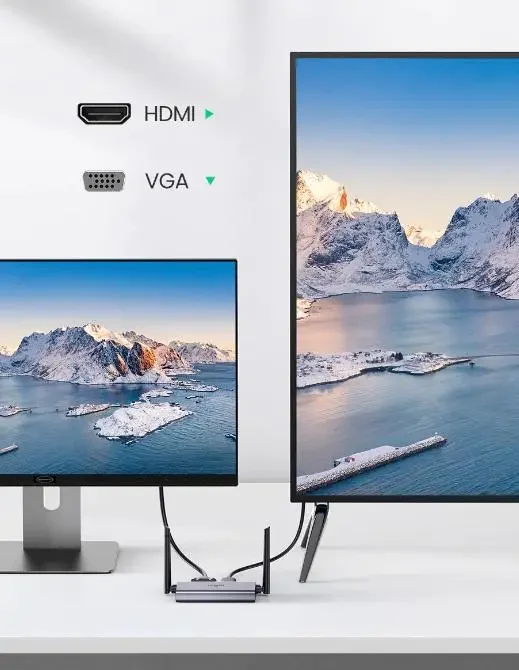 مُرسل و مستقبل HDMI لاسلكي Ugreen 50633A مع جهاز إرسال واستقبال 50 متر 1080P 60Hz - Image 2