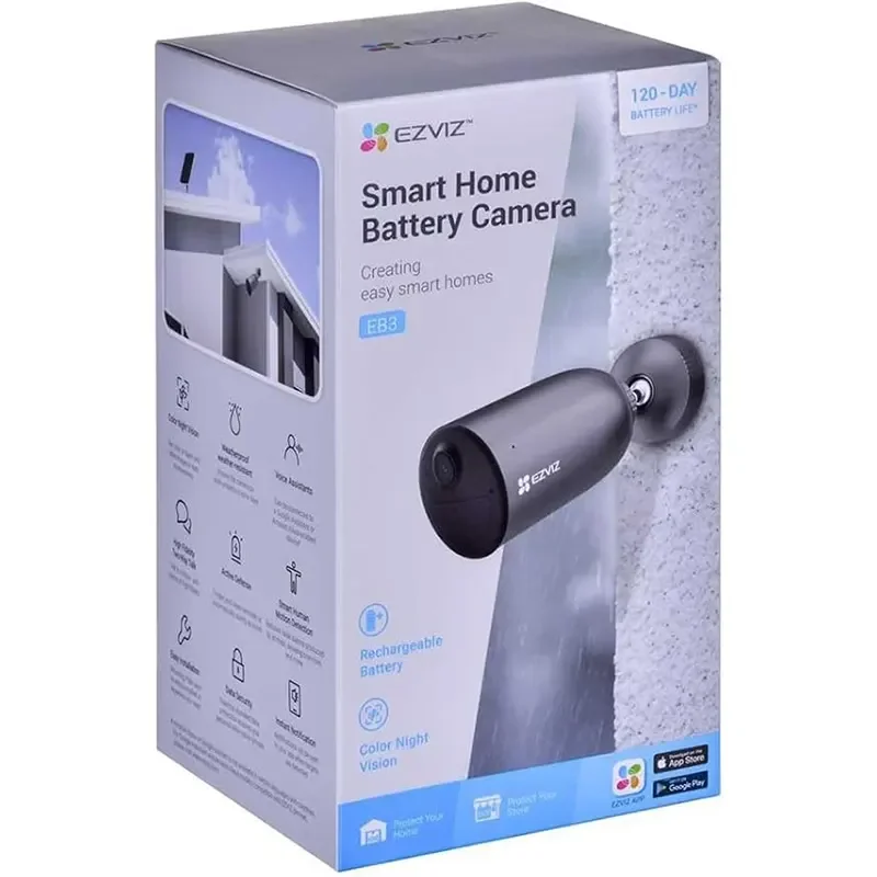 كاميرا مراقبة Ezviz EB3 (CS-EB3) خارجية 2K بدقة 3MP تعمل بالبطارية مع رؤية ليلية ملونة - Image 4