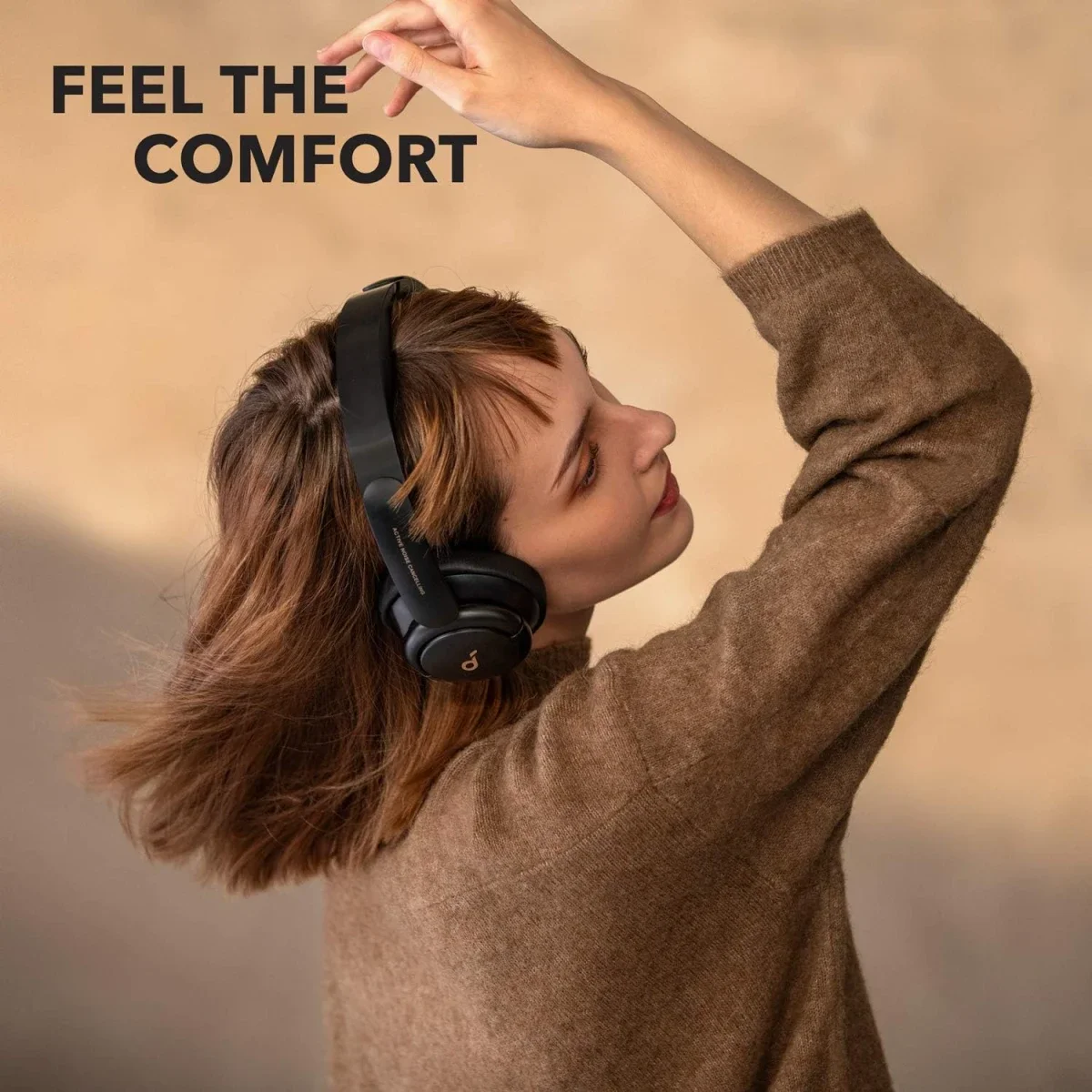 Anker Soundcore Life Q30 Hybrid ANC Wireless Headphones, Black - Thumbnail 5