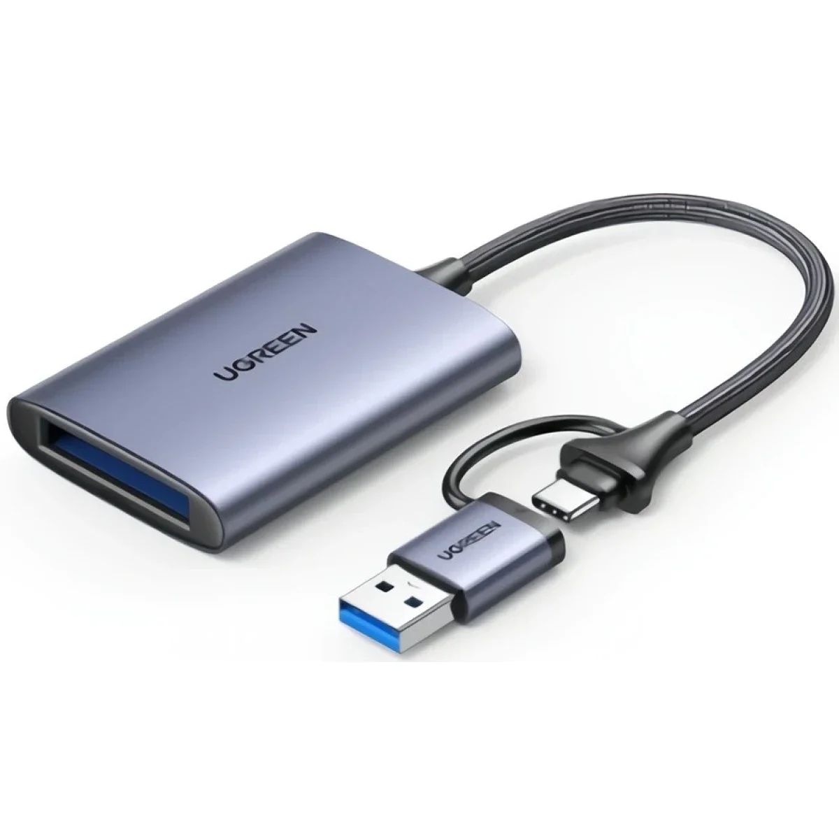 قارئ بطاقات XQD Ugreen 50900 ثنائي USB-A وUSB-C بسرعة 339MB/s