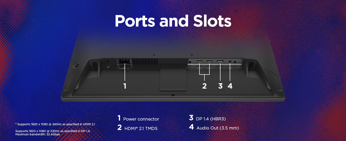شاشة ألعاب Lenovo Legion 25-10 مقاس 24.5 إنش FHD IPS بتردد 320 هرتز وزمن استجابة 0.5 مللي ثانية HDR10 - Thumbnail 16