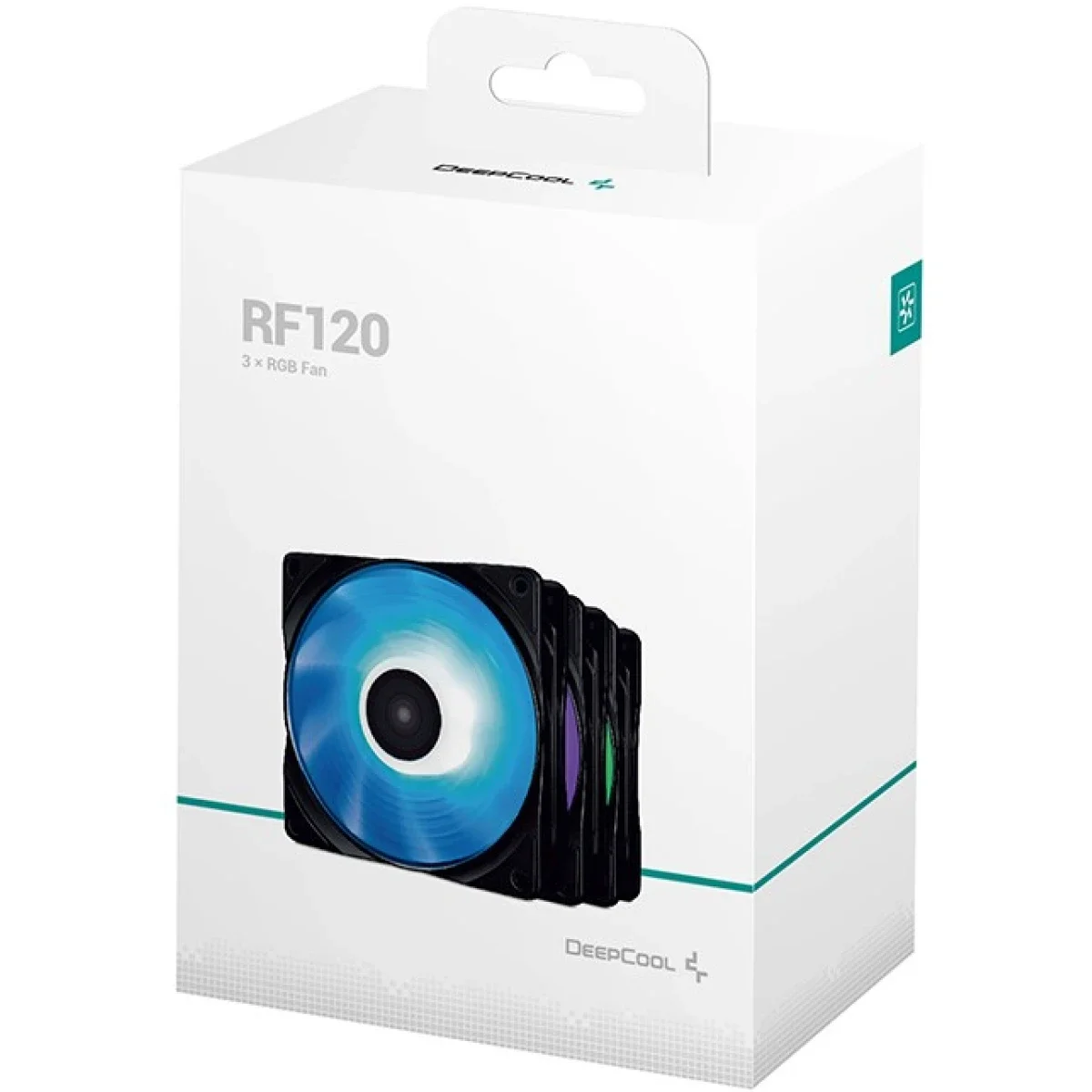 مروحة كيس DeepCool RF12 FS RGB 120mm PWM عبوة 3 قطع باللون الأسود