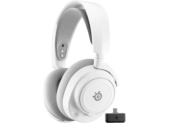 SteelSeries Arctis Nova 7P Wireless Gen 2 Gaming Headset, White, 50+ Hour Battery