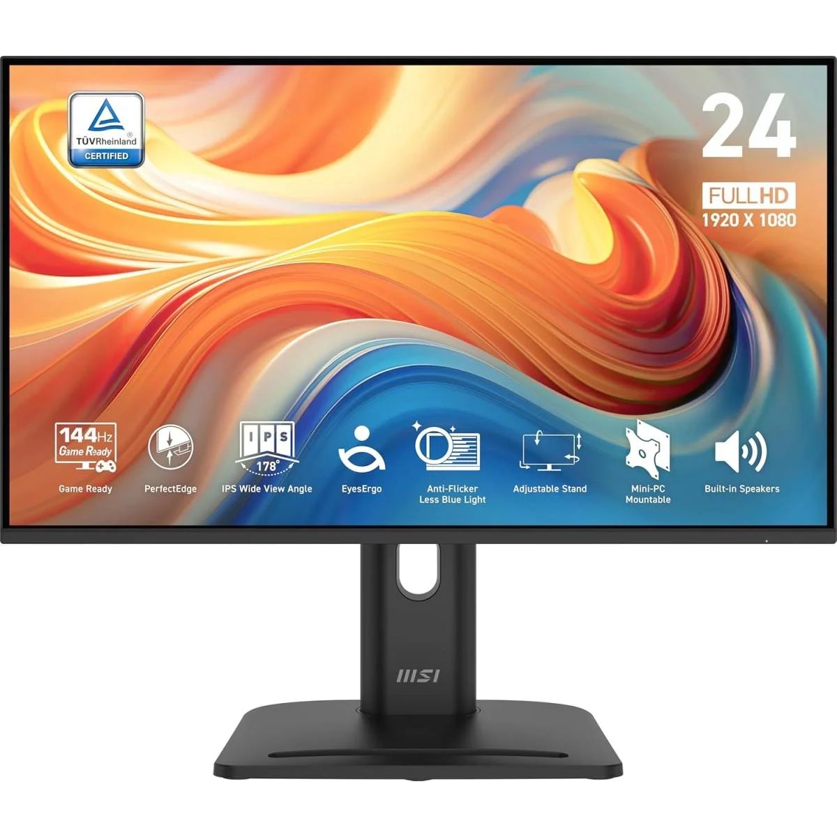MSI 23.8-inch FHD IPS Business Monitor, 144Hz, HDR Ready, EyesErgo, 2-Year Warranty - PRO MP245PG E14 - Image 2