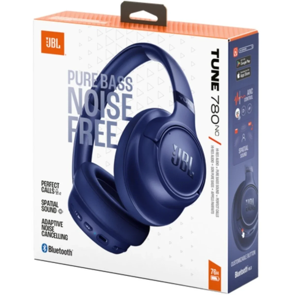 سماعات رأس JBL Tune 780 NC لاسلكية فوق الأذن بتقنية Bluetooth، أزرق