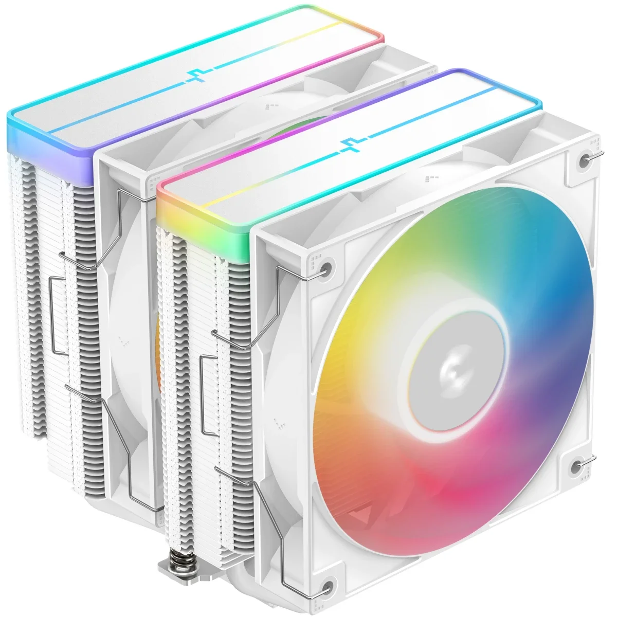 مبرد هوائي للمعالج DeepCool AG620 ARGB V2 بقدرة تبريد 260W TDP مع مروحتين 120mm PWM - White - Image 2