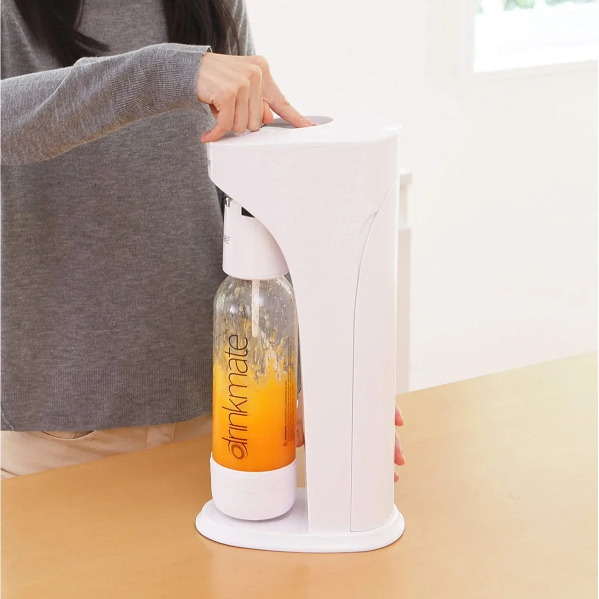 DrinkMate Water & Soda Machine with Cylinder Included - White - Image 6