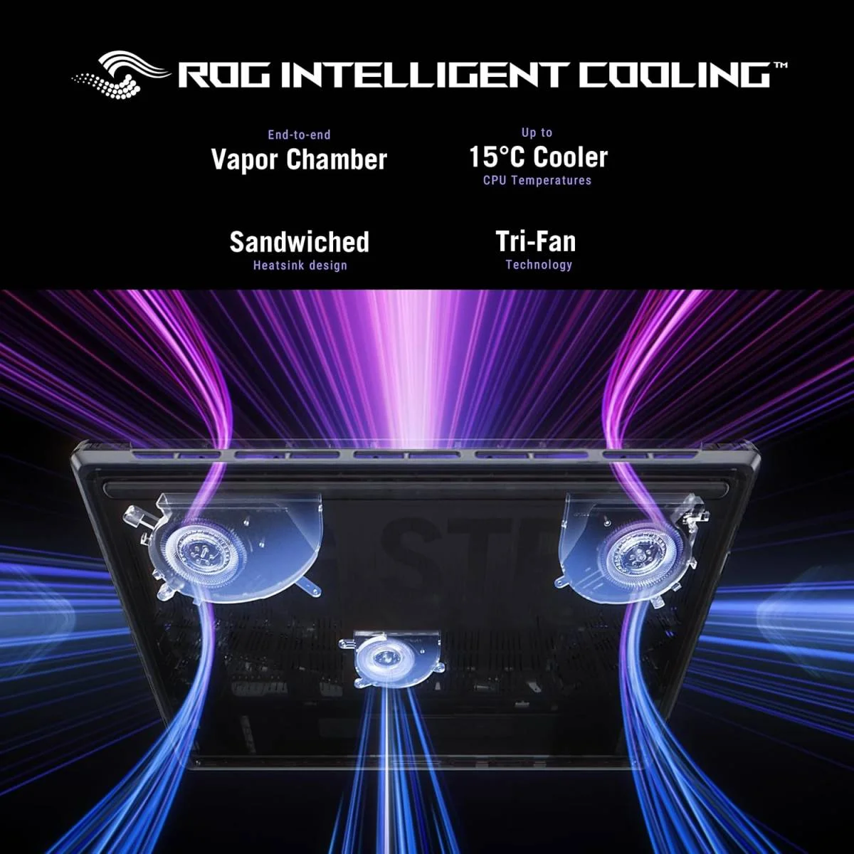 لابتوب ألعاب Asus ROG Strix G16 بشاشة IPS 16 إنش FHD+ 165 هرتز، Core i7-14650HX، RTX 5070، رام 32GB، SSD 1TB - Image 2