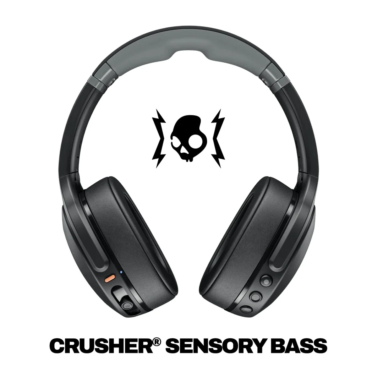 سماعات رأس Skullcandy Crusher Evo لاسلكية مع صوت Sensory Bass - أسود - Thumbnail 2