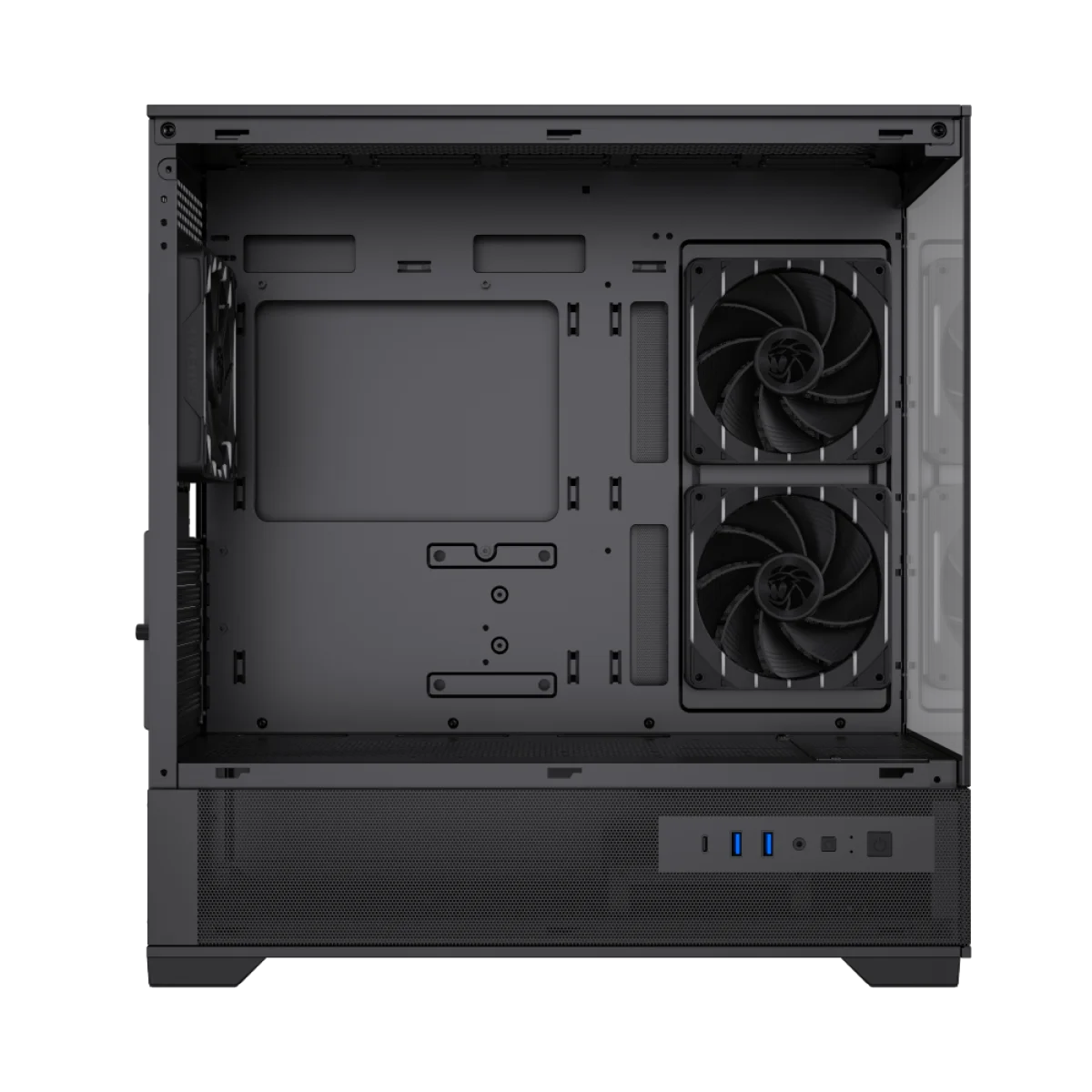 كيس كمبيوتر GameMax Vista للألعاب Micro-ATX بزجاج مقوّى مزدوج وهب ARGB ومراوح عكسية - Image 4
