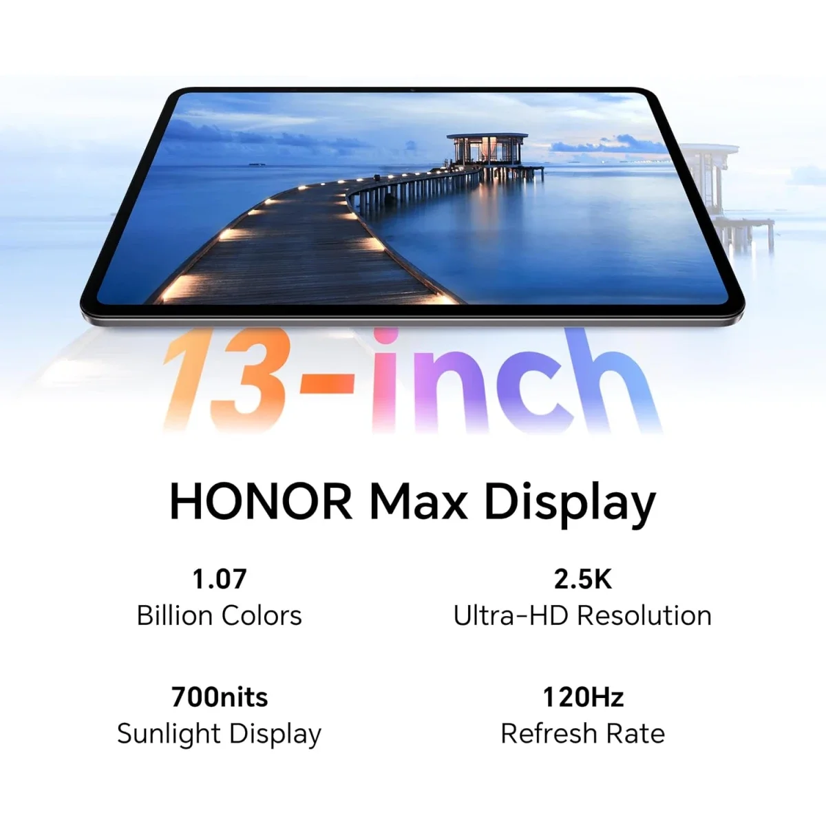تابلت HONOR Pad X9b Max (2026) مقاس 13.0 إنش بتردد 120Hz، واي فاي، رام 6GB وتخزين 128GB، رمادي مع غطاء Flip Cover مجاني - Thumbnail 6