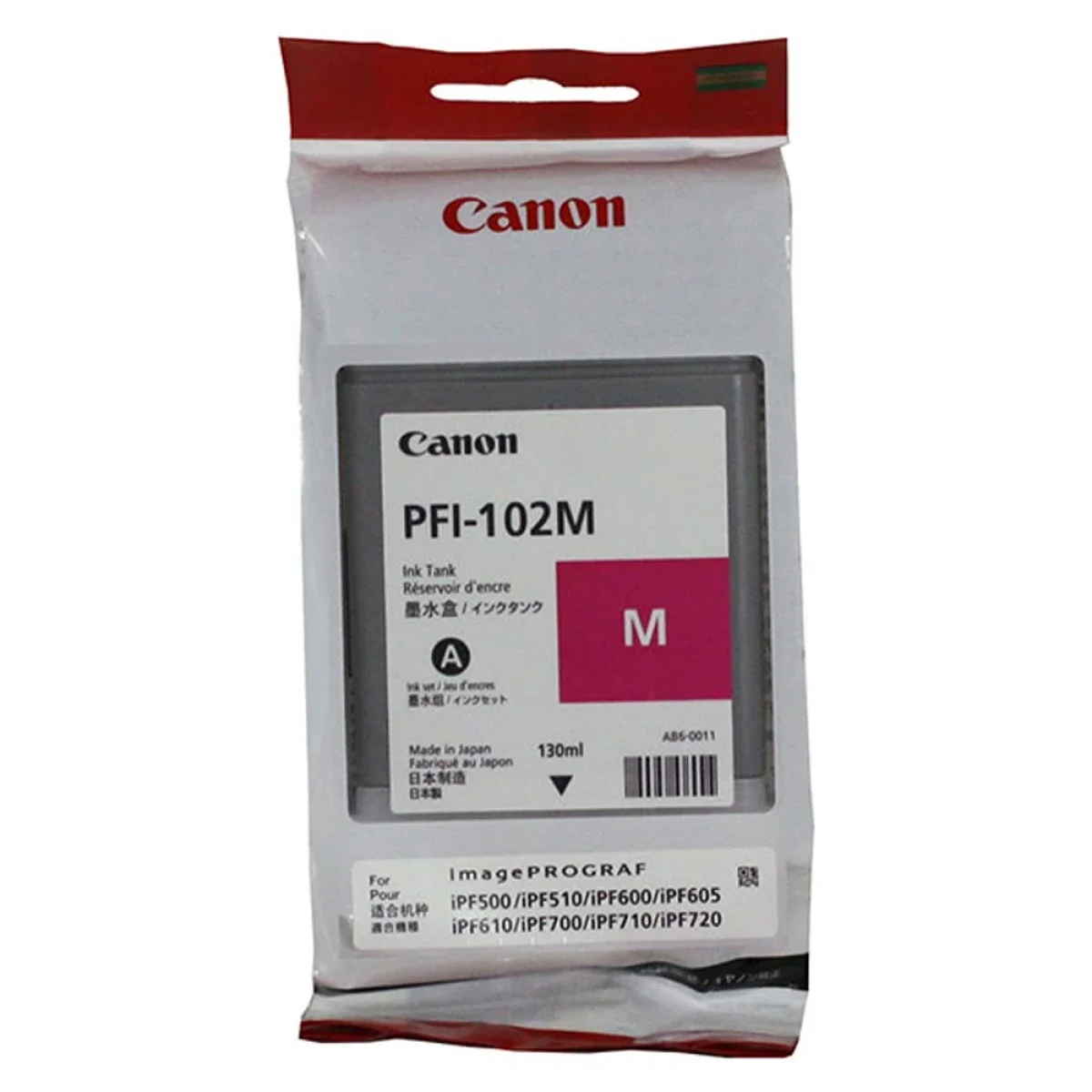 Canon PFI-102M Magenta Original Inkjet Ink Cartridge 130 mL