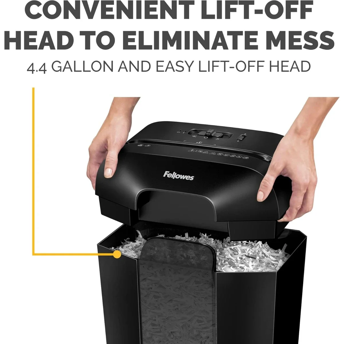 آلة تقطيع الورق Fellowes Powershred LX50 بقص متقاطع 9 ورقات، P-4، سعة 4.4 جالون - Image 6