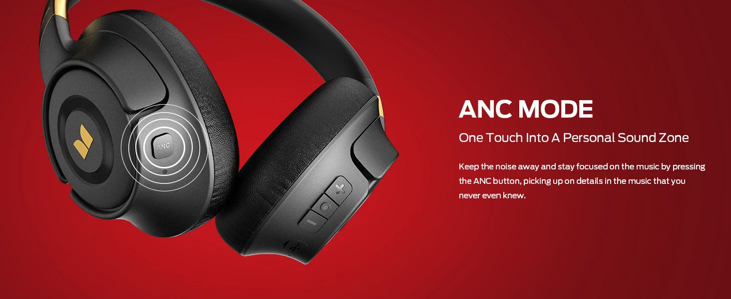Monster Persona SE ANC Wireless Over-Ear Headphones, Bluetooth 5.4, 60H Playtime, Black - Thumbnail 12