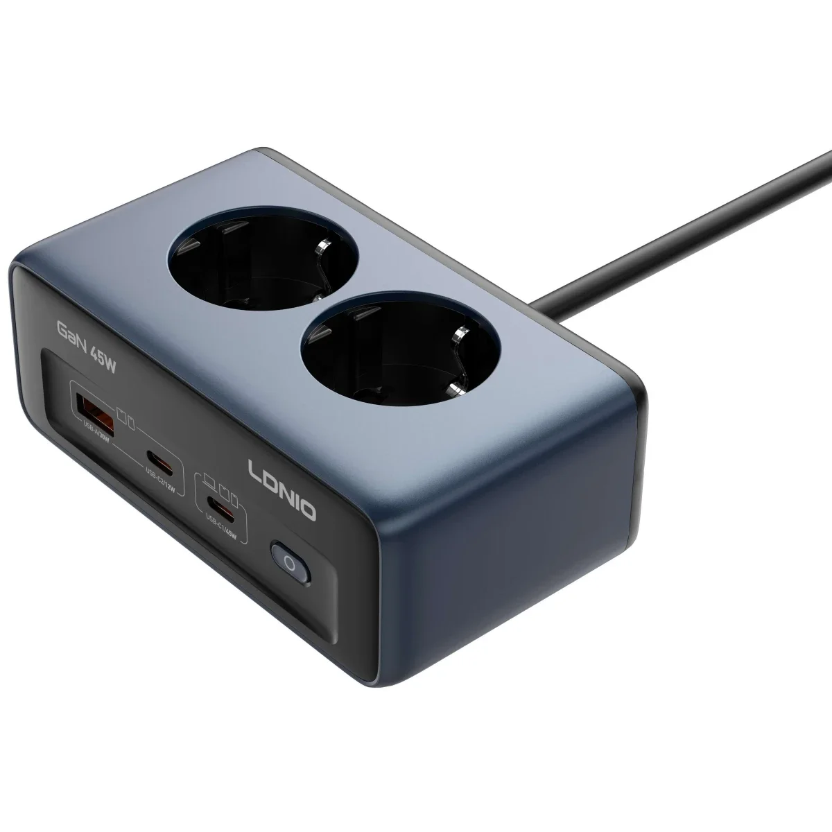 وصلة كهرباء LDNIO SE3 EU مع 4 مقابس AC و3 منافذ USB - Image 3