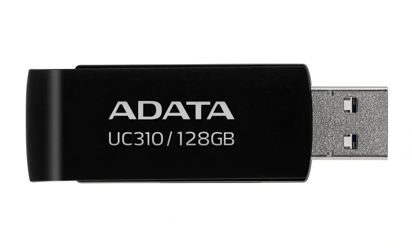 فلاش USB ADATA سعة 128GB لون أسود UC310 - Image 1