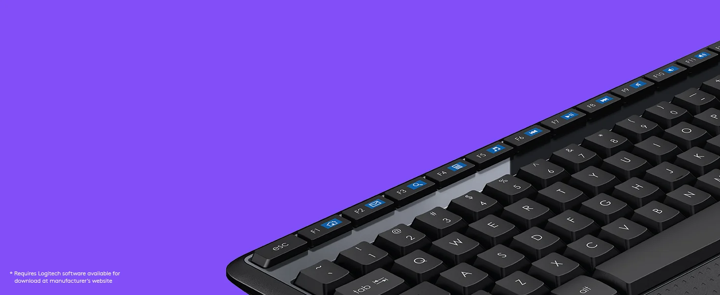 Logitech MK345 Wireless Keyboard and Mouse Combo with Palm Rest, Arabic/English Layout - Thumbnail 10