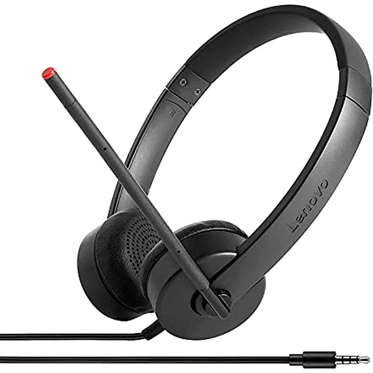 سماعة رأس Lenovo 4XD0K25030 Essential ستيريو تناظرية 3.5mm مع ميكروفون قابل للدوران - Thumbnail 2