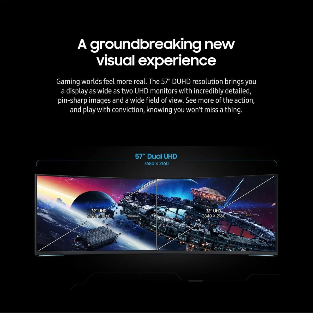 Samsung Odyssey Neo G9 G95NC 57-Inch Dual 4K UHD 240Hz Curved Gaming Monitor - Image 3
