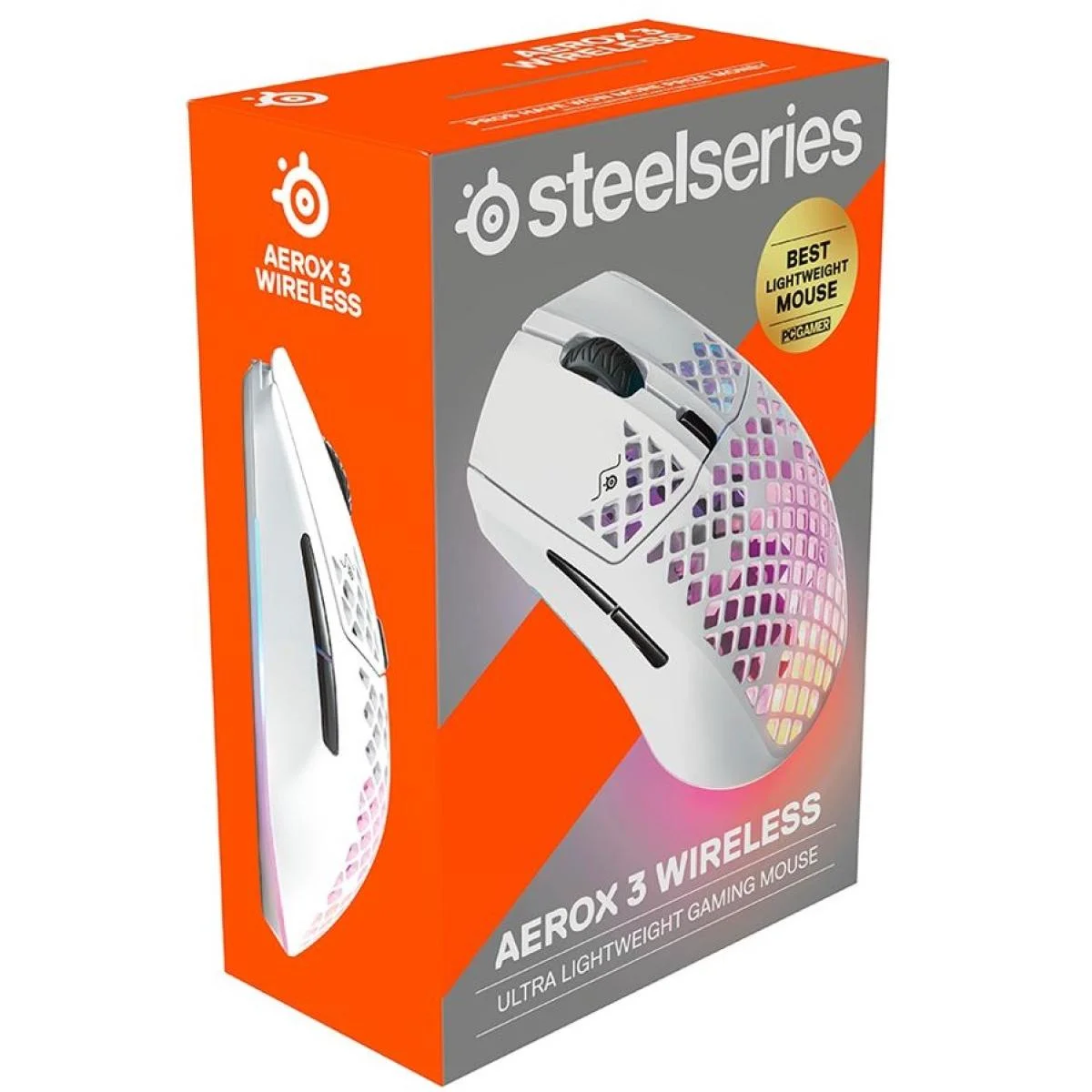ماوس ألعاب SteelSeries Aerox 3 Wireless Snow بمستشعر TrueMove Air ودقة 18000 DPI - Image 2