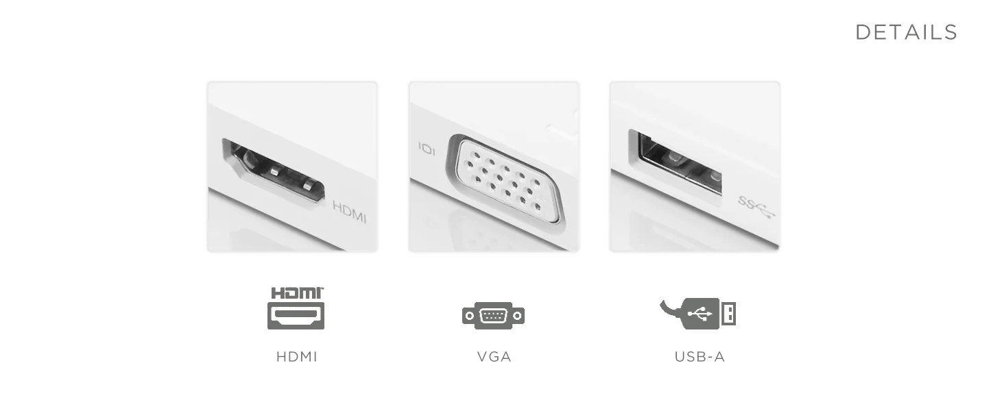 موزع Lenovo USB-C 3-in-1 Travel Hub مع 4K HDMI وVGA وUSB 3.0 - أبيض - Image 12