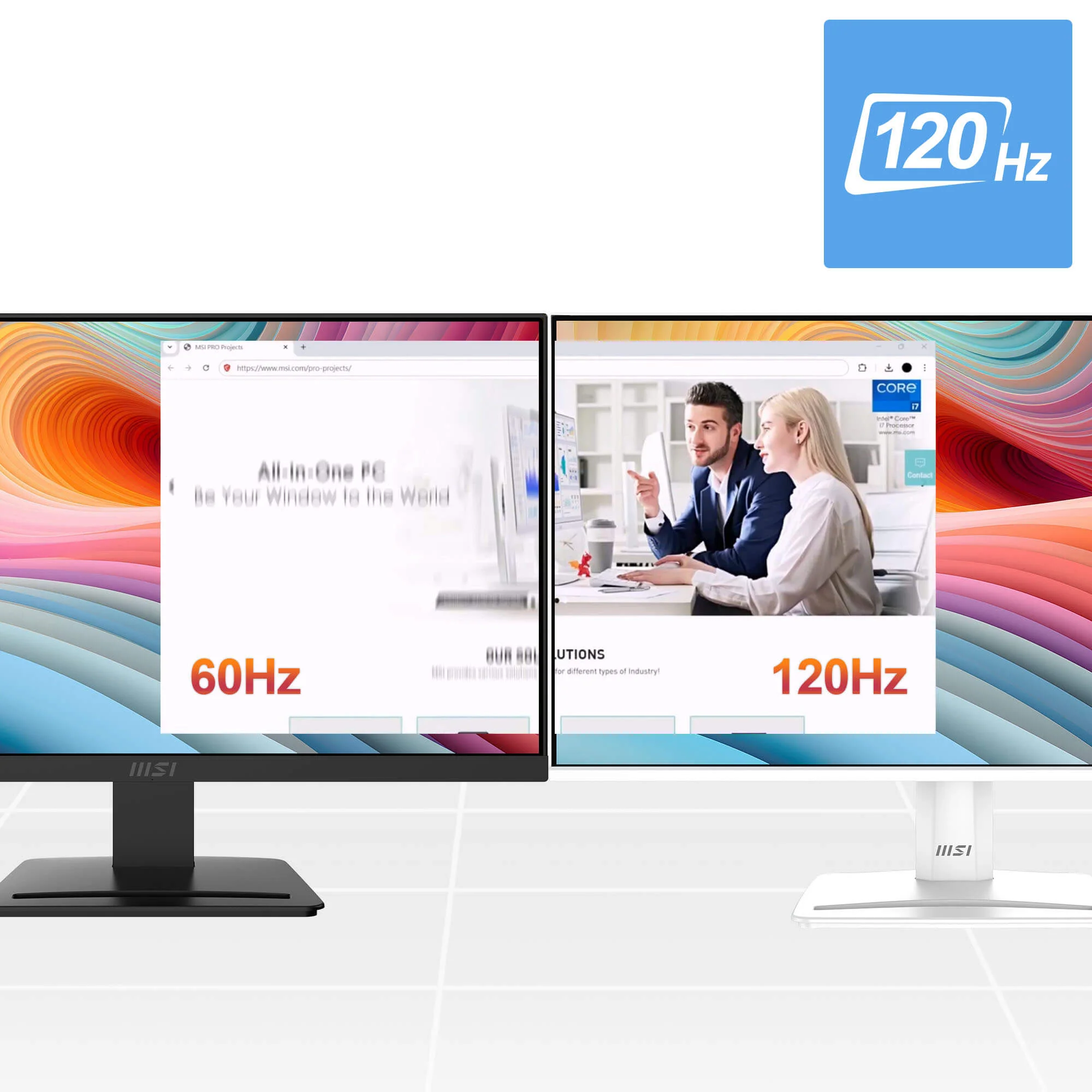 MSI 25-Inch IPS Full HD 120Hz 1ms Business Monitor PRO MP251W E2 - White - Thumbnail 14
