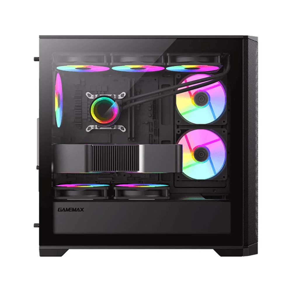 كيس كمبيوتر ألعاب GameMax Destroyer MB أسود بواجهة شبكية Micro-ATX - Image 8