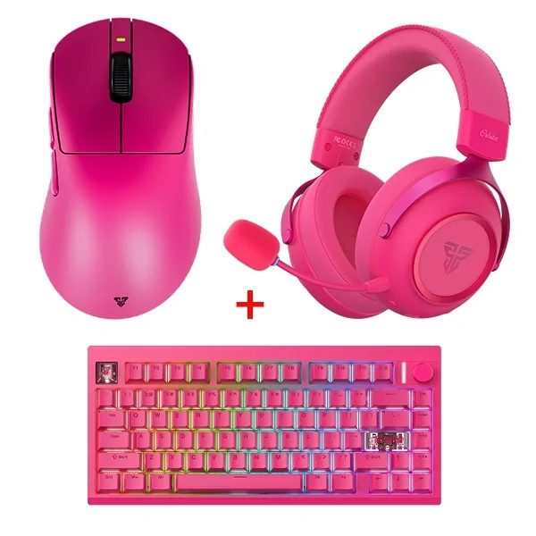 طقم إكسسوارات ألعاب Fantech Rosie Edition مع كيبورد وسماعة وماوس - Image 3