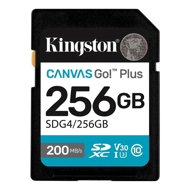 كرت ذاكرة Kingston Canvas Go Plus Gen4 256GB SDXC 200MB/s C10 SDG4/256GB - Image 2